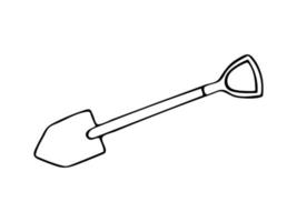 handritad doodle spade. vektor clipart. översikt.