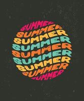 sommer retro vintage typografie t-shirt design vektor