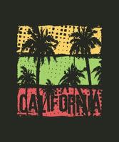 kalifornien vintage sommer strand t-shirt design vektor