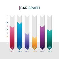 Infografik-Vorlage für Balkendiagramm-Geschäftsstatistikdaten vektor