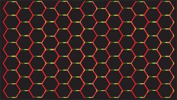 nahtlose Hexagon-Muster raibow Hintergrund schwarz.fogradient Regenbogenfarben und Platz für Ihren Text isoliert auf schwarzem Hintergrund vektor