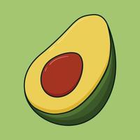 Abbildung Vektorgrafik von Avocado vektor