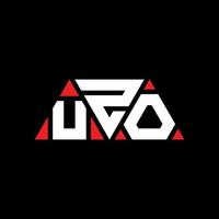Uzo-Dreieck-Buchstaben-Logo-Design mit Dreiecksform. Uzo-Dreieck-Logo-Design-Monogramm. Uzo-Dreieck-Vektor-Logo-Vorlage mit roter Farbe. dreieckiges Uzo-Logo Einfaches, elegantes und luxuriöses Logo. Uzo vektor