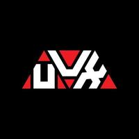 uux-Dreieck-Buchstaben-Logo-Design mit Dreiecksform. uux-Dreieck-Logo-Design-Monogramm. uux-Dreieck-Vektor-Logo-Vorlage mit roter Farbe. uux dreieckiges Logo einfaches, elegantes und luxuriöses Logo. uux vektor