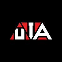 uia Dreiecksbuchstaben-Logo-Design mit Dreiecksform. Uia-Dreieck-Logo-Design-Monogramm. UIA-Dreieck-Vektor-Logo-Vorlage mit roter Farbe. uia dreieckiges Logo einfaches, elegantes und luxuriöses Logo. uia vektor