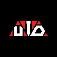 UID-Dreieck-Buchstaben-Logo-Design mit Dreiecksform. UID-Dreieck-Logo-Design-Monogramm. UID-Dreieck-Vektor-Logo-Vorlage mit roter Farbe. uid dreieckiges Logo einfaches, elegantes und luxuriöses Logo. Flüssigkeit vektor