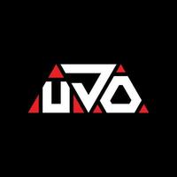 Ujo-Dreieck-Buchstaben-Logo-Design mit Dreiecksform. Ujo-Dreieck-Logo-Design-Monogramm. Ujo-Dreieck-Vektor-Logo-Vorlage mit roter Farbe. Ujo dreieckiges Logo einfaches, elegantes und luxuriöses Logo. ujo vektor