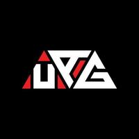 UAG-Dreieck-Buchstaben-Logo-Design mit Dreiecksform. UAG-Dreieck-Logo-Design-Monogramm. UAG-Dreieck-Vektor-Logo-Vorlage mit roter Farbe. uag dreieckiges logo einfaches, elegantes und luxuriöses logo. uag vektor