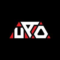 uao Dreiecksbuchstaben-Logo-Design mit Dreiecksform. UAO-Dreieck-Logo-Design-Monogramm. UAO-Dreieck-Vektor-Logo-Vorlage mit roter Farbe. uao dreieckiges logo einfaches, elegantes und luxuriöses logo. ua vektor