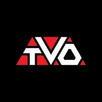 TV-Dreieck-Buchstaben-Logo-Design mit Dreiecksform. TV-Dreieck-Logo-Design-Monogramm. TV-Dreieck-Vektor-Logo-Vorlage mit roter Farbe. TVO dreieckiges Logo einfaches, elegantes und luxuriöses Logo. Fernseher vektor