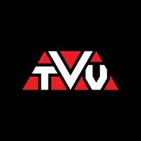 TVV-Dreieck-Buchstaben-Logo-Design mit Dreiecksform. TVV-Dreieck-Logo-Design-Monogramm. TVV-Dreieck-Vektor-Logo-Vorlage mit roter Farbe. tvv dreieckiges Logo einfaches, elegantes und luxuriöses Logo. tvv vektor