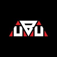 Ubu-Dreieck-Buchstaben-Logo-Design mit Dreiecksform. Ubu-Dreieck-Logo-Design-Monogramm. Ubu-Dreieck-Vektor-Logo-Vorlage mit roter Farbe. dreieckiges Ubu-Logo Einfaches, elegantes und luxuriöses Logo. ubu vektor