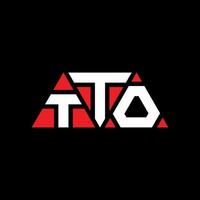 tto triangel bokstavslogotypdesign med triangelform. tto triangel logotyp design monogram. tto triangel vektor logotyp mall med röd färg. tto triangulär logotyp enkel, elegant och lyxig logotyp. tto