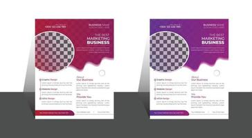 Corporate-Business-Flyer-Design-Vorlage in A4. Broschüre, Geschäftsbericht, Magazin, Plakat, Unternehmenspräsentation, Flyer, Website, Vektordatei, Trendcover organisch. vektor