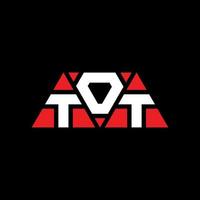 Tot-Dreieck-Buchstaben-Logo-Design mit Dreiecksform. Tot-Dreieck-Logo-Design-Monogramm. Tot-Dreieck-Vektor-Logo-Vorlage mit roter Farbe. tot dreieckiges Logo einfaches, elegantes und luxuriöses Logo. Knirps vektor