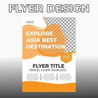 Designvorlage für Reiseflyer vektor