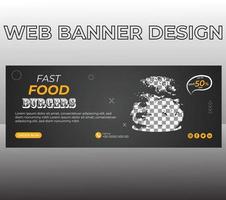 Food-Web-Banner-Design vektor