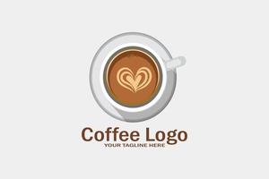 cup of love kaffebutik logotypdesigner vektorillustration för kafédesigner varumärkeskoncept vektor