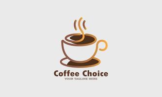 kaffe val kafé logotyp mall vektorillustration sött kaffe logotyp vektor