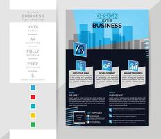 a4 mall för företagsreklamblad för dig. denna moderna kreativa och eleganta företagsbroschyr är ett måste för din personliga verksamhet och på kontoret. Färgarbete med två teman, svart och andra. vektor