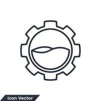 Wasserressourcen-Symbol-Logo-Vektor-Illustration. Symbolvorlage für natürliche Ressourcen für Grafik- und Webdesign-Sammlung vektor