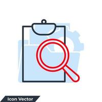 Symbol-Logo-Vektor-Illustration auswerten. Audit-Symbolvorlage für Grafik- und Webdesign-Sammlung vektor
