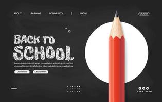 onlinekurser, lärande och handledningsmall för webbbanner. välkommen tillbaka till skolan bakgrund, e-learning digtal utbildning koncept vektor