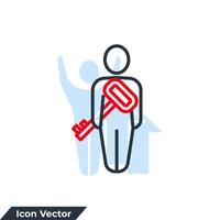 nyckel anställd ikon logotyp vektorillustration. säkerhet jobb symbol mall för grafisk och webbdesign samling vektor