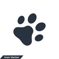 fauna ikon logotyp vektorillustration. paw print symbol mall för grafik och webbdesign samling vektor