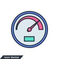 hastighet ikon logotyp vektor illustration. hastighetsmätare symbol mall för grafik och webbdesign samling