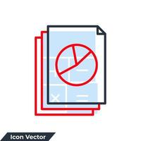 dokument ikon logotyp vektor illustration. papper symbol mall för grafik och webbdesign samling