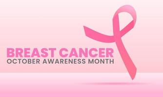 Bewusstsein für Brustkrebs. oktober krebsbewusstsein hintergrund vektor