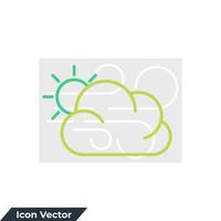 Wetter-Symbol-Logo-Vektor-Illustration. wolke mit sonnensymbolvorlage für grafik- und webdesignsammlung vektor