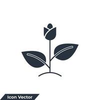 Flora-Symbol-Logo-Vektor-Illustration. Tulpenblumennatur-Symbolschablone für Grafik- und Webdesignsammlung vektor