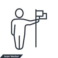 ledarskap ikon logotyp vektorillustration. framgång man symbol mall för grafik och webbdesign samling vektor
