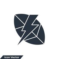 energi grön ikon logotyp vektorillustration. eco leaves power energi symbol mall för grafik och webbdesign samling vektor