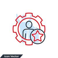 skicklighet ikon logotyp vektorillustration. anställdas färdigheter symbol mall för grafisk och webbdesign samling vektor