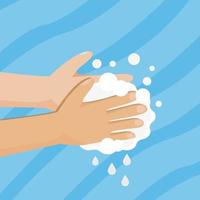 Hände waschen mit Seife vektor