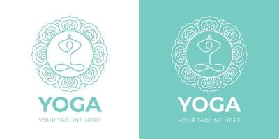 yoga logotyp mall vektor