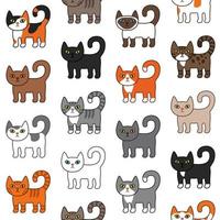 Katzen Musterdesign vektor