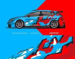 Car Wrap Design Modernes Rennhintergrunddesign für Fahrzeugfolierung, Rennwagen, Rallye usw vektor