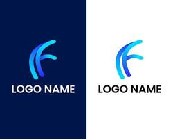 Buchstabe f moderne Logo-Design-Vorlage vektor