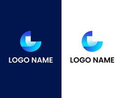 bokstaven c och l modern logotyp designmall vektor
