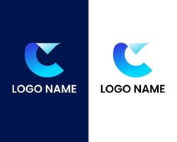 Buchstabe c mit moderner Logo-Designvorlage aus Papier vektor