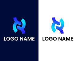 bokstaven h modern logotyp formgivningsmall vektor