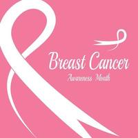 rosa band för bröstcancer medvetenhet symbol, vektor illustration