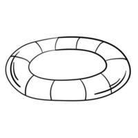 doodle klistermärke av en enkel uppblåsbar cirkel för barn vektor
