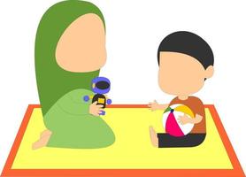 muslimsk föräldraskapssamling vektor