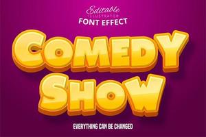 Comedy-Show-Texteffekt vektor