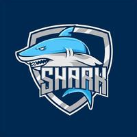 shark esports game maskot logotyp malldesign, perfekt för lag eller spel vektor